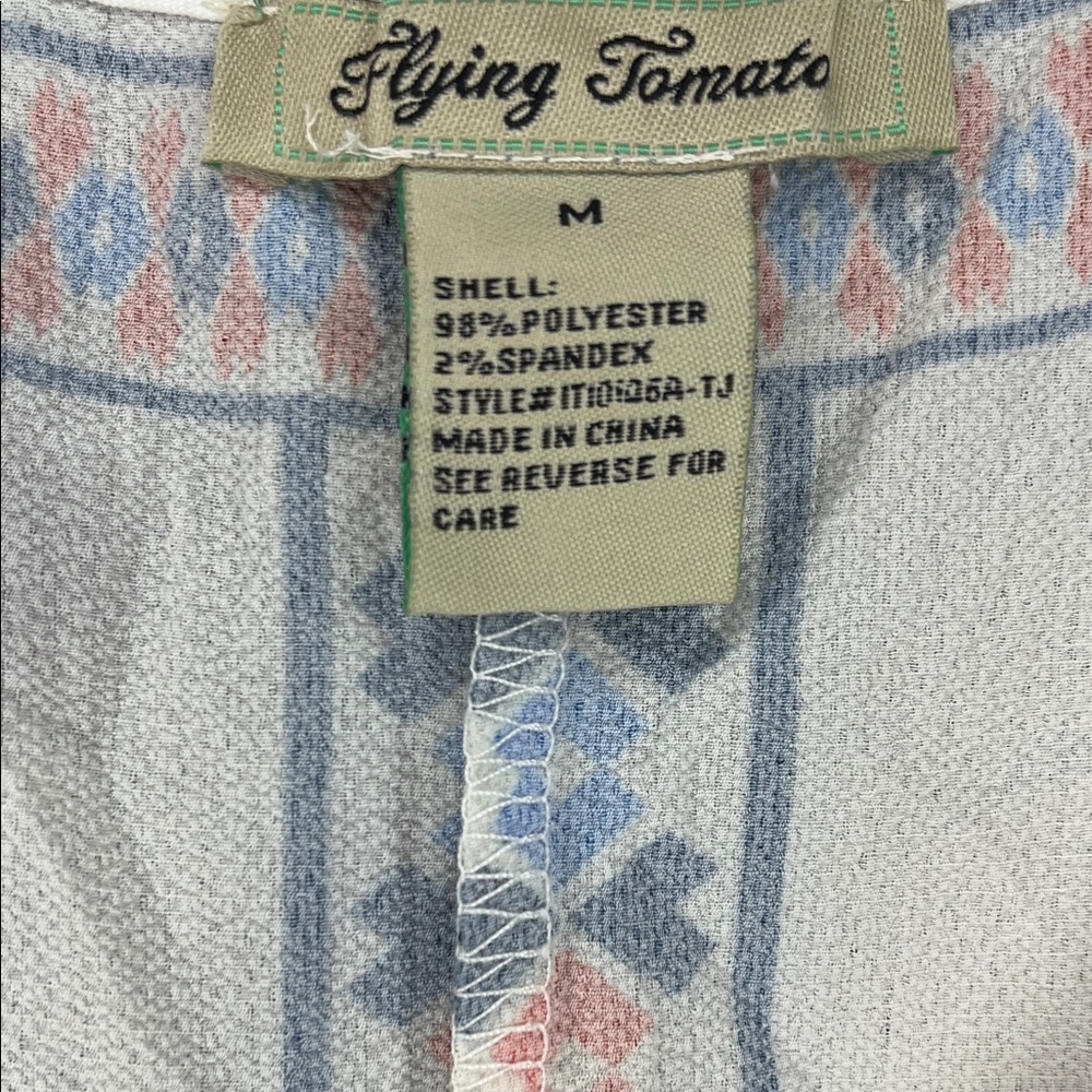 Anthropology Flying Tomato Cream Floral Blouse Dolmen Sleeve Size Medium - Picture 2 of 5